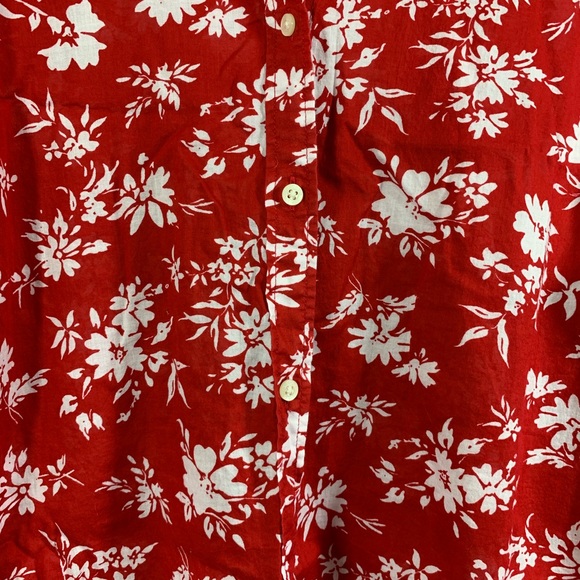 Lauren Ralph Lauren • Women Red Floral Button Up - Picture 5 of 7